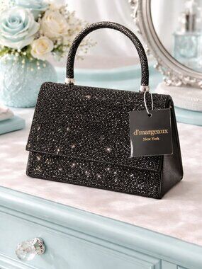 d'Margeaux New York Rhinestone Mini Bag Top Handle Evening Tote NWT